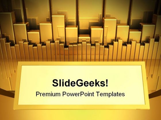 Gold Charts With Copy Space Marketing PowerPoint Themes And PowerPoint Slides 0311
