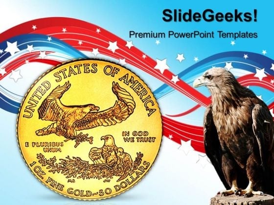 Gold Coin With Eagle Americana PowerPoint Templates And PowerPoint Themes 1012 Gold Coin With Eagle Americana PowerPoint Templates And PowerPoint Themes 1012