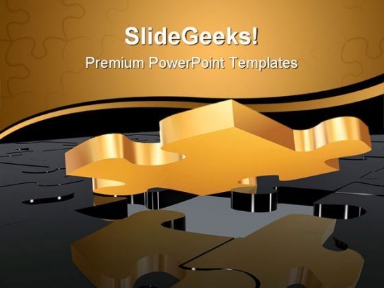 Gold Puzzle Piece Shapes PowerPoint Themes And PowerPoint Slides 0711 Gold Puzzle Piece Shapes PowerPoint Themes And PowerPoint Slides 0711
