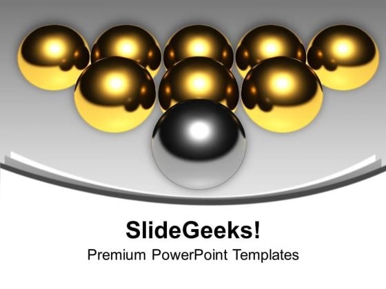 Golden Balls With Silver Balls Arrow PowerPoint Templates Ppt Backgrounds For Slides 0213 Golden Balls With Silver Balls Arrow PowerPoint Templates Ppt Backgrounds For Slides 0213