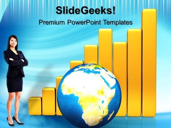 Golden Bar Graph With Globe Business PowerPoint Templates And PowerPoint Themes 0712 Golden Bar Graph With Globe Business PowerPoint Templates And PowerPoint Themes 0712