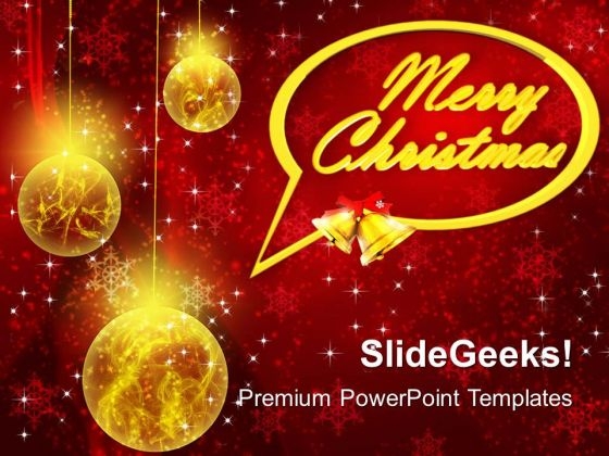 Golden Christmas Baubles Festival PowerPoint Templates Ppt Backgrounds For Slides 1112 Golden Christmas Baubles Festival PowerPoint Templates Ppt Backgrounds For Slides 1112