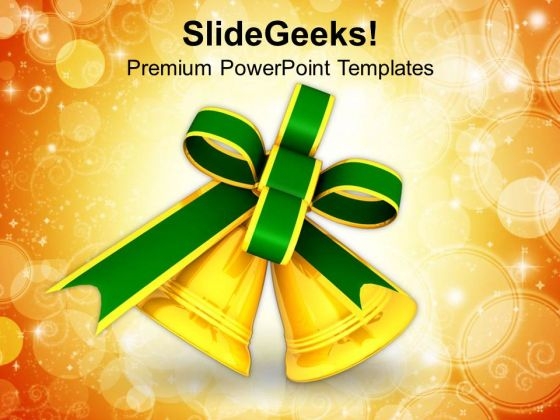 Golden Christmas Bells Holidays PowerPoint Templates Ppt Backgrounds For Slides 1212 Golden Christmas Bells Holidays PowerPoint Templates Ppt Backgrounds For Slides 1212
