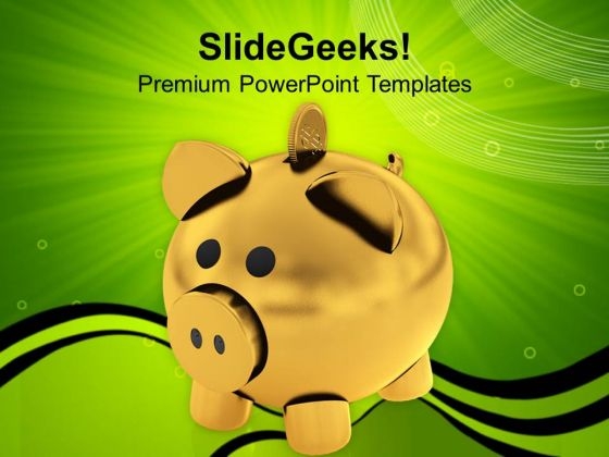 Golden Coins Falling Into Money Bank PowerPoint Templates Ppt Backgrounds For Slides 0313 Golden Coins Falling Into Money Bank PowerPoint Templates Ppt Backgrounds For Slides 0313