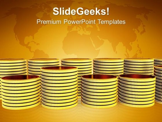 Golden Coins Global Business PowerPoint Templates And PowerPoint Themes 1112 Golden Coins Global Business PowerPoint Templates And PowerPoint Themes 1112