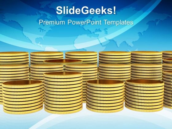 Golden Coins Over World Map Business PowerPoint Templates Ppt Background For Slides 1112 Golden Coins Over World Map Business PowerPoint Templates Ppt Background For Slides 1112