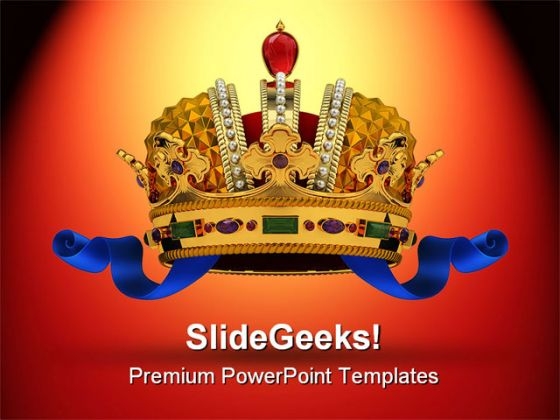Golden Crown Leadership PowerPoint Backgrounds And Templates 1210 Golden Crown Leadership PowerPoint Backgrounds And Templates 1210