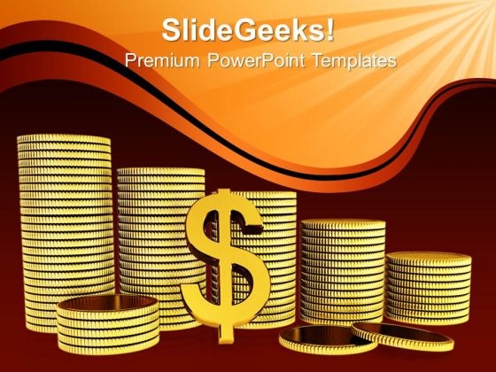 Golden Dollar Coins Business PowerPoint Templates And PowerPoint Themes 0912 Golden Dollar Coins Business PowerPoint Templates And PowerPoint Themes 0912
