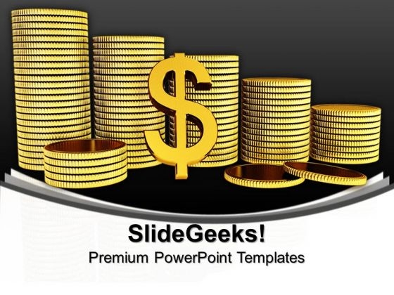 Golden Dollar Coins Money PowerPoint Templates And PowerPoint Themes 1012 Golden Dollar Coins Money PowerPoint Templates And PowerPoint Themes 1012