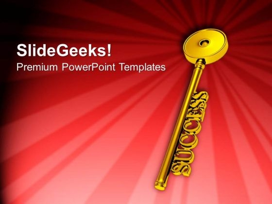 golden key to success red background powerpoint templates ppt red backgrounds for powerpoint