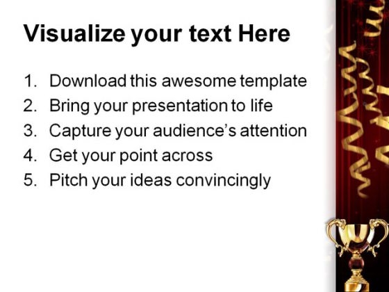Golden Trophy Cup Success PowerPoint Templates And PowerPoint Backgrounds 0311 Golden Trophy Cup Success PowerPoint Templates And PowerPoint Backgrounds 0311