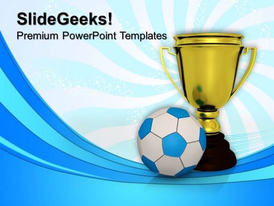 Golden Trophy With A Football Success PowerPoint Templates And PowerPoint Themes 1012 Golden Trophy With A Football Success PowerPoint Templates And PowerPoint Themes 1012
