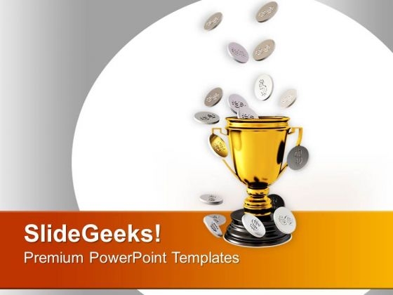 Golden Trophy With Silver Coins PowerPoint Templates Ppt Backgrounds For Slides 0313 Golden Trophy With Silver Coins PowerPoint Templates Ppt Backgrounds For Slides 0313