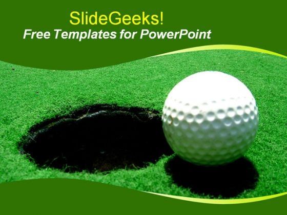 Sports Golf Ball PowerPoint Template Sports Golf Ball PowerPoint Template