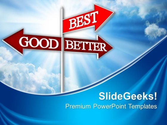 Good Better Best Signboards PowerPoint Templates And PowerPoint Themes 0912 Good Better Best Signboards PowerPoint Templates And PowerPoint Themes 0912