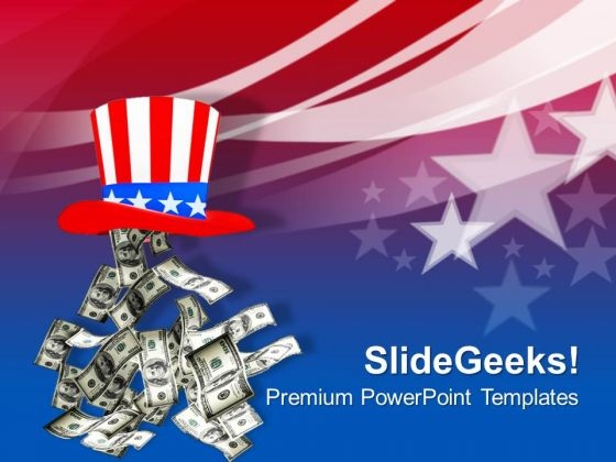 Government Money Stars Americana PowerPoint Templates And PowerPoint Themes 1012