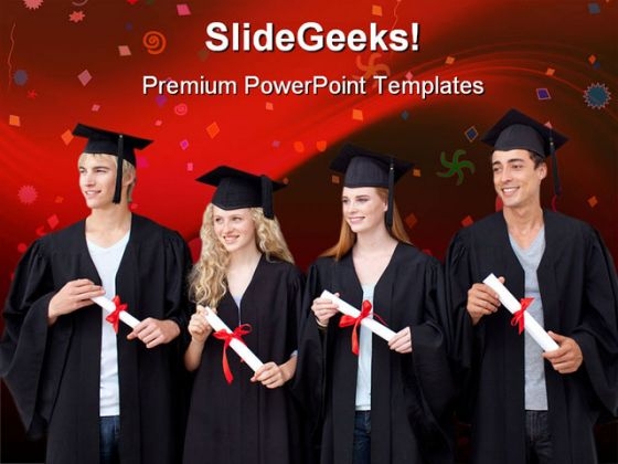 Graduate Friends Education PowerPoint Backgrounds And Templates 1210 Graduate Friends Education PowerPoint Backgrounds And Templates 1210