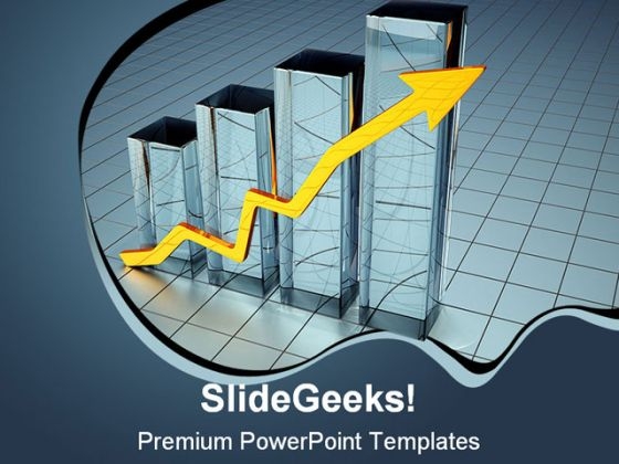 Graph And Arrow Business PowerPoint Backgrounds And Templates 0111 Graph And Arrow Business PowerPoint Backgrounds And Templates 0111