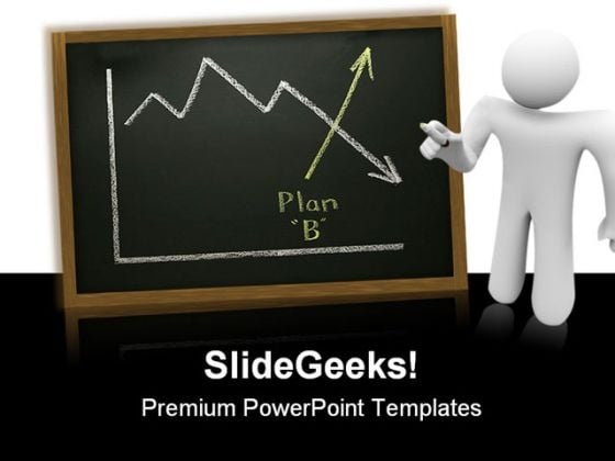 Graph On Blackboard Business PowerPoint Themes And PowerPoint Slides 0511