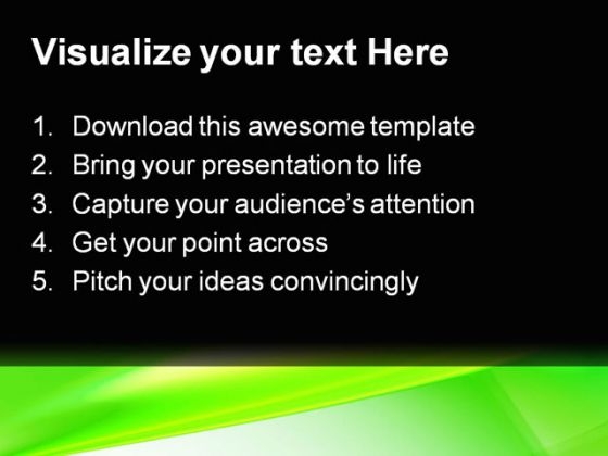 Green Abstract PowerPoint Template 0910 graphical template