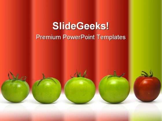 Green And Red Tomatoes Food PowerPoint Templates And PowerPoint Backgrounds  0211 - PowerPoint Templates