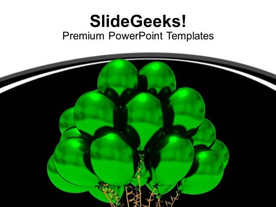 Green Balloons On Black Background PowerPoint Templates Ppt Backgrounds For Slides 0113 Green Balloons On Black Background PowerPoint Templates Ppt Backgrounds For Slides 0113