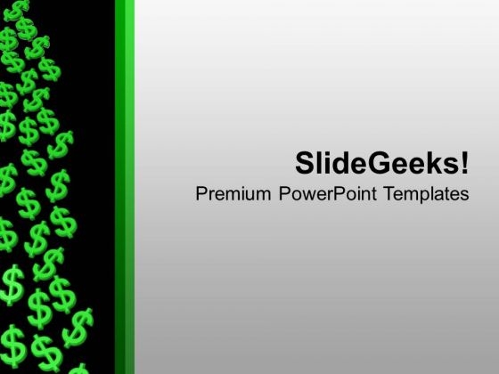 Green Dollars On Grey Background PowerPoint Templates Ppt Backgrounds For Slides 0113 Green Dollars On Grey Background PowerPoint Templates Ppt Backgrounds For Slides 0113