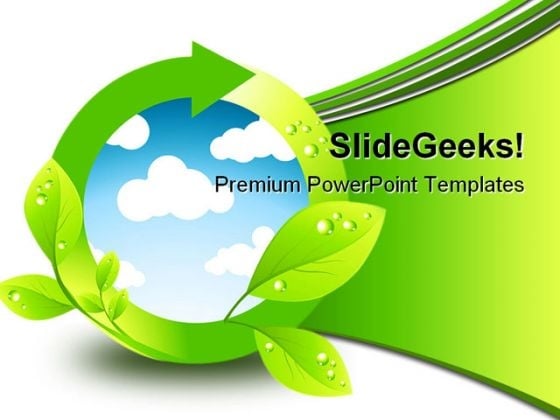Green Environment Element Nature PowerPoint Background And Template 1210