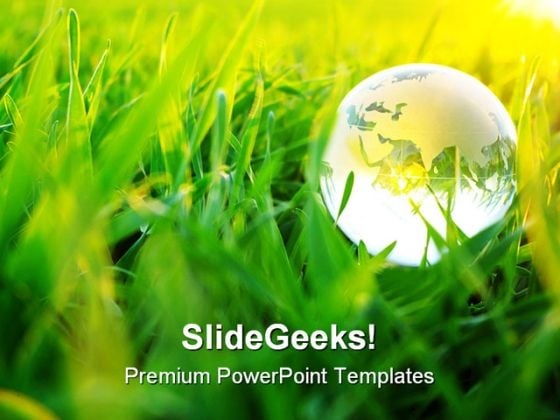Green Globe PowerPoint Template 1110 Green Globe PowerPoint Template 1110