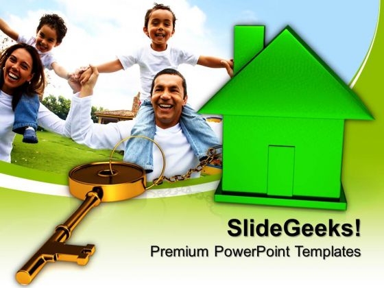 Green House Connected With Keys Security PowerPoint Templates And PowerPoint Themes 0912 Green House Connected With Keys Security PowerPoint Templates And PowerPoint Themes 0912