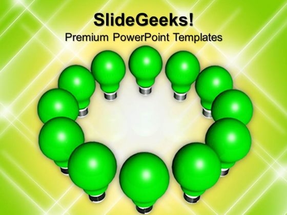 Green Light Bulbs Technology PowerPoint Templates And PowerPoint Themes 1012 Green Light Bulbs Technology PowerPoint Templates And PowerPoint Themes 1012