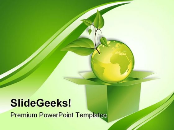 Green Planet Globe PowerPoint Template 0910 Green Planet Globe PowerPoint Template 0910