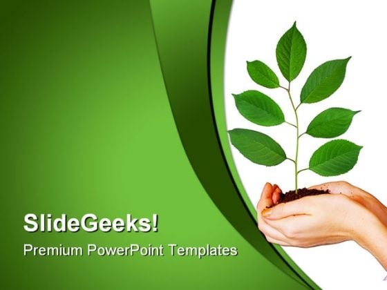 Green Plant In Hands Nature PowerPoint Themes And PowerPoint Slides 0611 Green Plant In Hands Nature PowerPoint Themes And PowerPoint Slides 0611