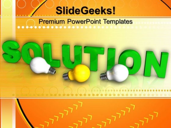 Green Solution With Light Bulbs PowerPoint Templates And PowerPoint Themes 1012 Green Solution With Light Bulbs PowerPoint Templates And PowerPoint Themes 1012