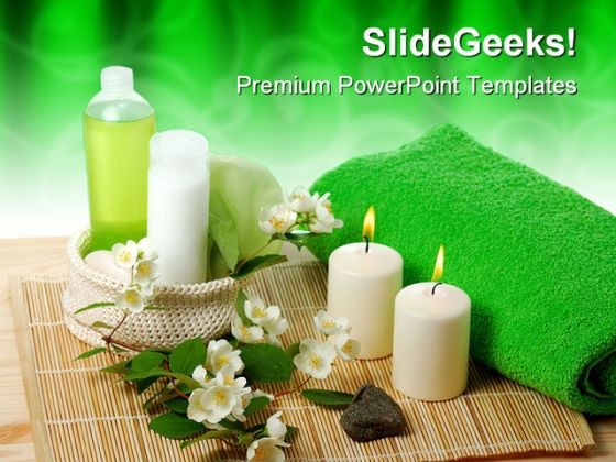 Green Spa Beauty PowerPoint Templates And PowerPoint Backgrounds 0311