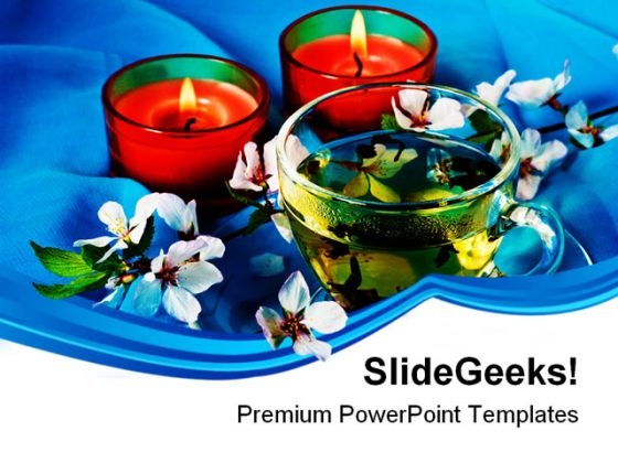 Green Tea With Candles Lifestyle PowerPoint Templates And PowerPoint Backgrounds 0311 Green Tea With Candles Lifestyle PowerPoint Templates And PowerPoint Backgrounds 0311