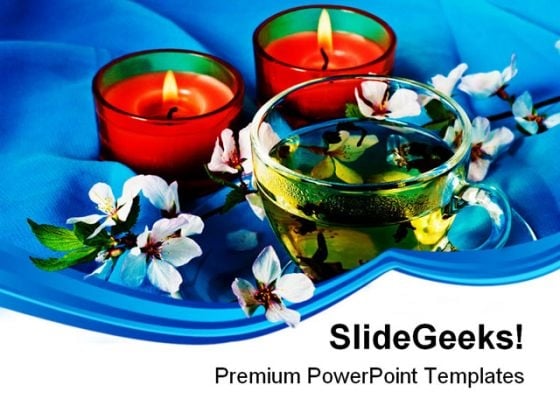 Green Tea With Candles Lifestyle PowerPoint Themes And PowerPoint Slides 0311 Green Tea With Candles Lifestyle PowerPoint Themes And PowerPoint Slides 0311