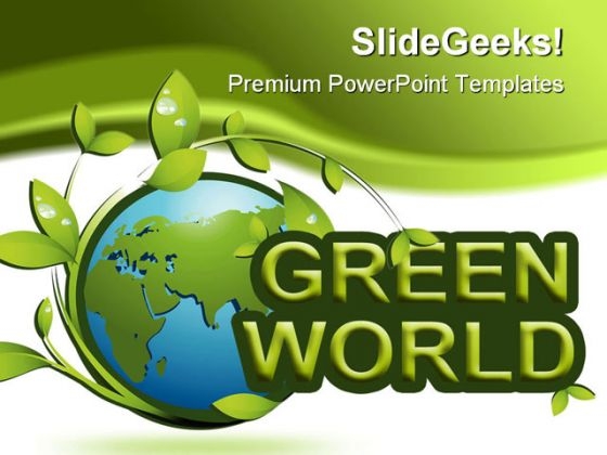 Green World01 Enviroment PowerPoint Template 0910 Green World01 Enviroment PowerPoint Template 0910