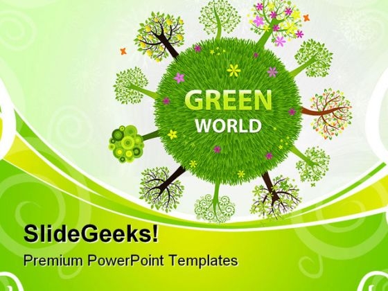 Green World Globe PowerPoint Themes And PowerPoint Slides 0411 Green World Globe PowerPoint Themes And PowerPoint Slides 0411