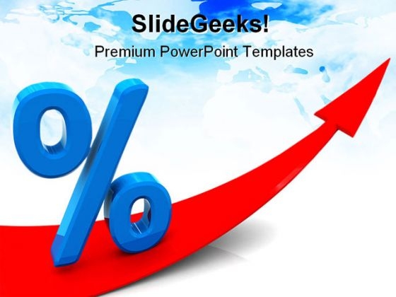 Growing Percent Symbol PowerPoint Template 0910 Growing Percent Symbol PowerPoint Template 0910
