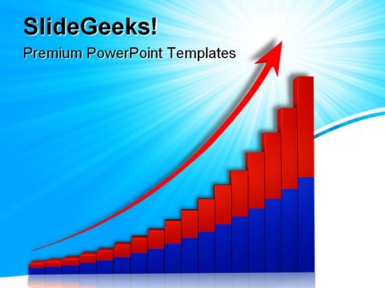 Growth Graph With Arrow Business PowerPoint Themes And PowerPoint Slides 0611 Growth Graph With Arrow Business PowerPoint Themes And PowerPoint Slides 0611
