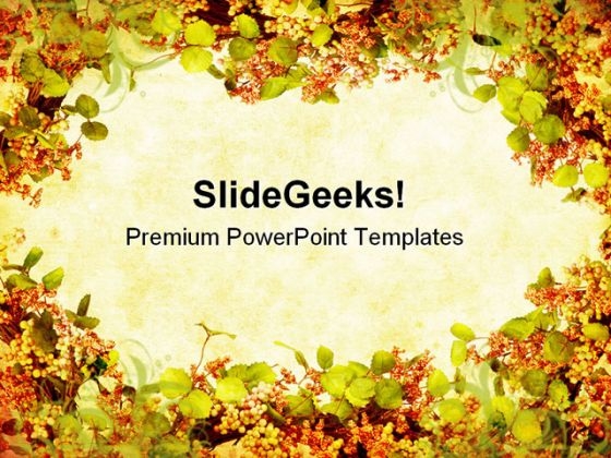 Grunge Floral Wreath Background PowerPoint Templates And PowerPoint Backgrounds 0611