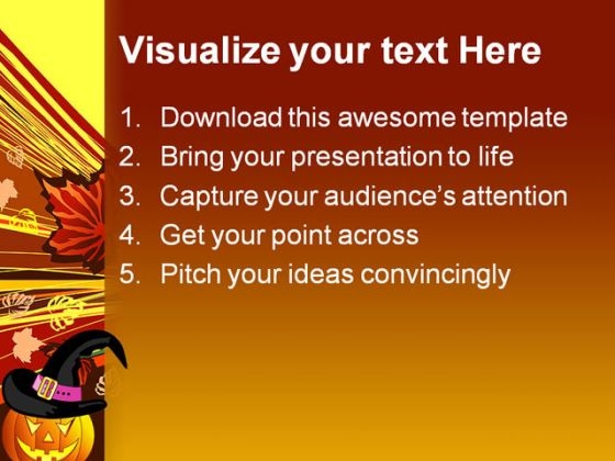 Halloween Autumn Abstract Beauty PowerPoint Template 1010 pre designed impactful