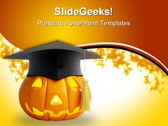 Halloween Graduation Nature PowerPoint Template 1010 Halloween Graduation Nature PowerPoint Template 1010
