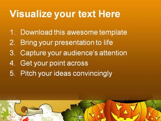 halloween holidays powerpoint template 1010 text