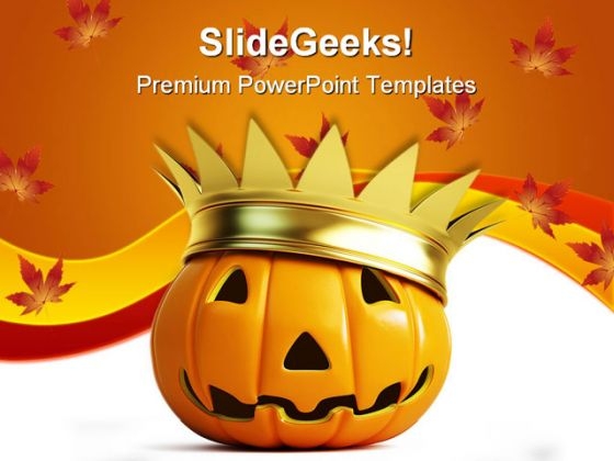 Halloween Pumpkin Nature PowerPoint Template 1010 Halloween Pumpkin Nature PowerPoint Template 1010