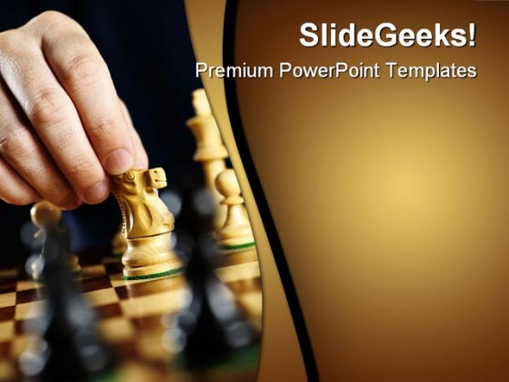 Hand Moving Knight On Chess Game PowerPoint Templates And PowerPoint Backgrounds 0311 Hand Moving Knight On Chess Game PowerPoint Templates And PowerPoint Backgrounds 0311