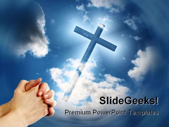 Hands Cross Religion PowerPoint Template 0610 Hands Cross Religion PowerPoint Template 0610