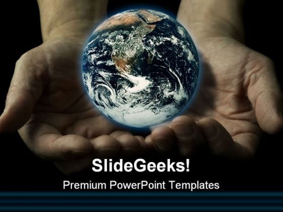 Hands Globe PowerPoint Template 0810 Hands Globe PowerPoint Template 0810