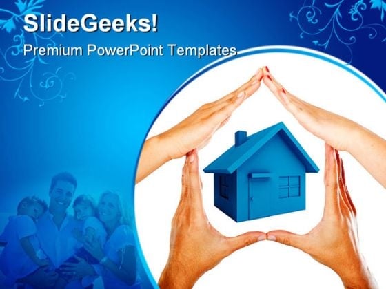 Hands Made House Family PowerPoint Themes And PowerPoint Slides 0411 Hands Made House Family PowerPoint Themes And PowerPoint Slides 0411